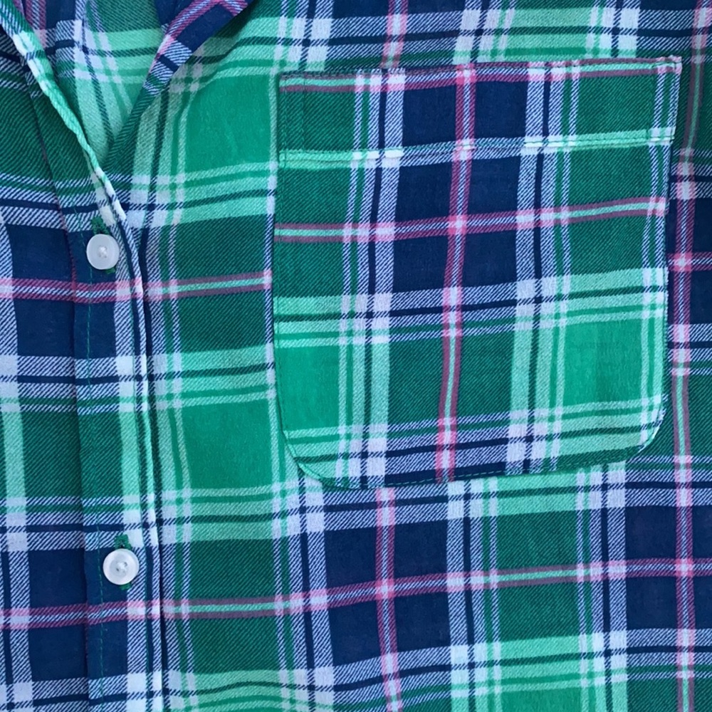 ❤️ Hollister green purple pink plaid button down shirt NWOT Size Small - Picture 6 of 6